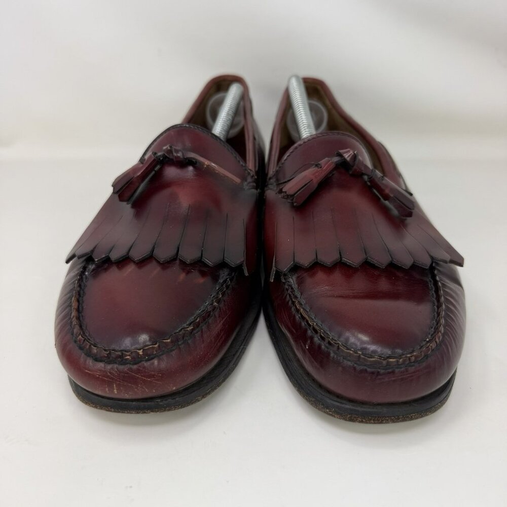 G.H. Bass Weejuns Tassled Loafers Maroon Men’s Size 12 D - Picture 2 of 8